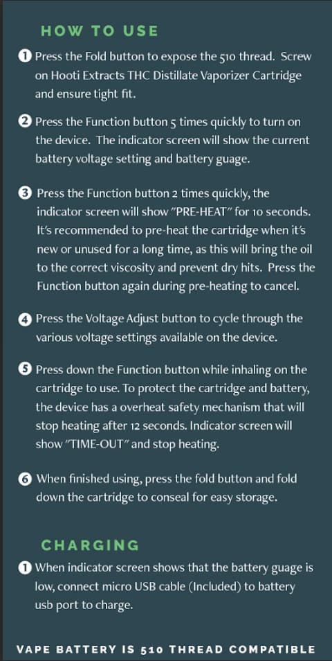 510 Thread Battery (Hooti Extracts) view 6