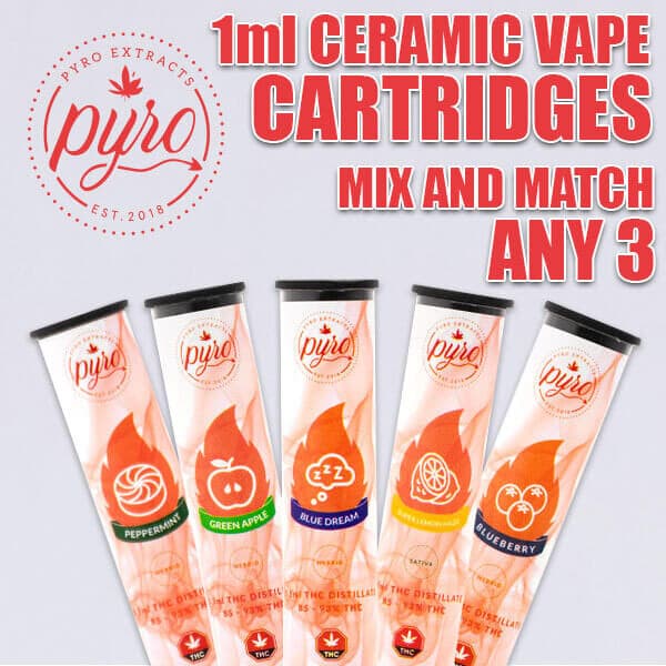 Mix and Match 3 Pyro 1g Ceramic Cartridges